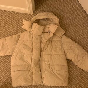 American Eagle Outfitters Women's Tan Puffer Jacket